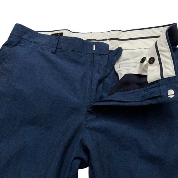 J.Crew Pants Mens Size 32x30 Ludlow Slim Fit Linen Blend Dress Suit Blue - Picture 3 of 8